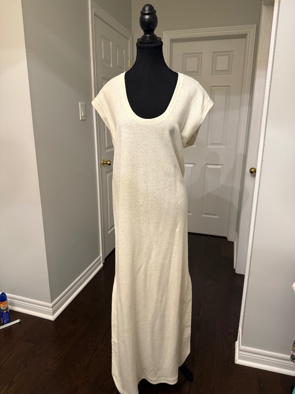 Massimo Dutti Cream Flowy Maxi Dress - Size M